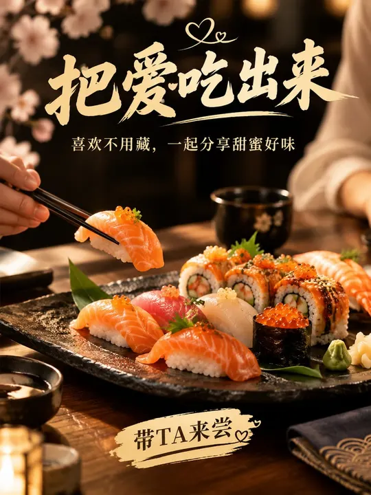 日料寿司 520 海报