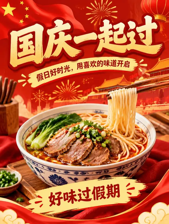 面馆国庆海报样片